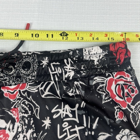 Fresh Prints‎ of Bel-Air Graffiti Rose Skull Drawstring Joggers Size Large New - Picture 7 of 8